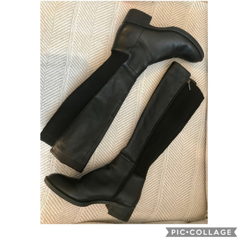 Kenneth Cole Levon Boot Leather Upper Black